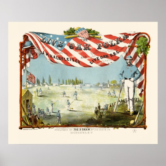 Impressão de baseball mais antigo (Frente)