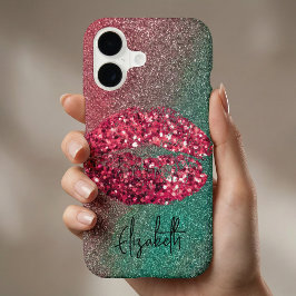 Impressão de Batom Beijo com Glittery Moderna