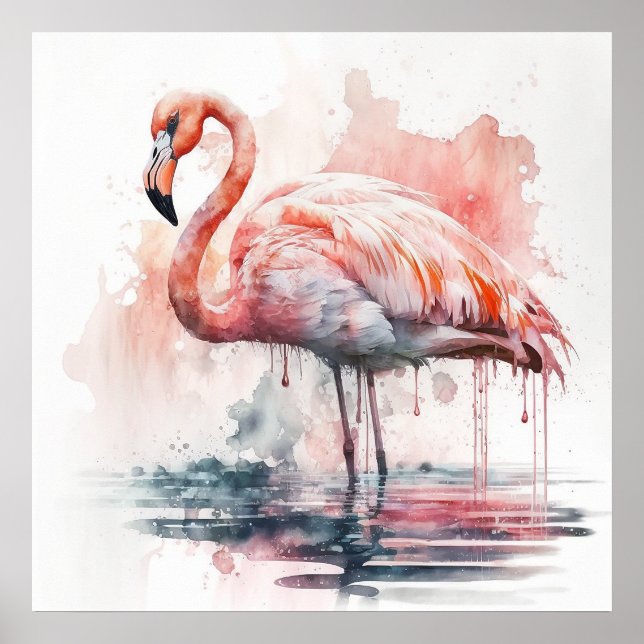 Impressão de Bebês para Enfermeiro, flamingo poste (Frente)