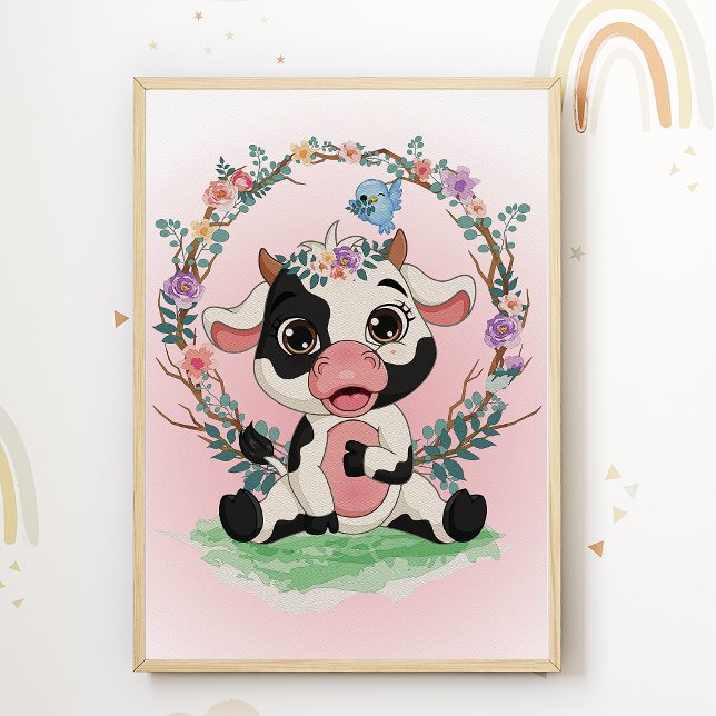 Impressão de Berçário Cow Candy Poster para Quarto (Criador carregado)