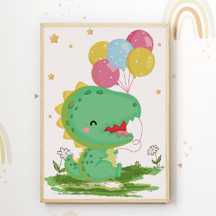 Impressão de Berçário de Dinossauro de Balão Poste