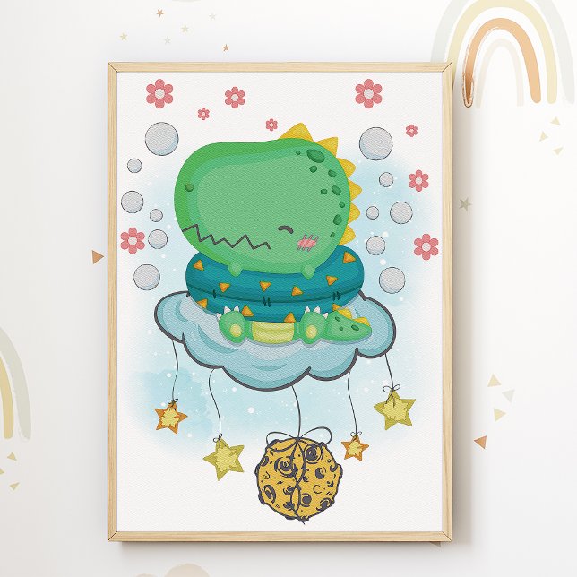 Impressão de Berçário de Dinossauro Poster de Dino (Criador carregado)