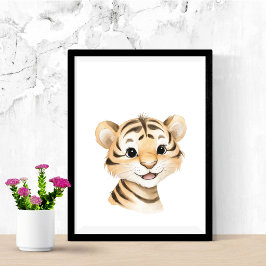 Impressão de berçário de tigre bebê fofo Animal de