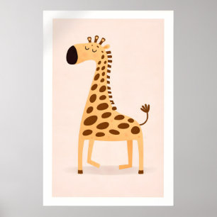 Impressão de Berçário Safari de Girafa, Minimalist