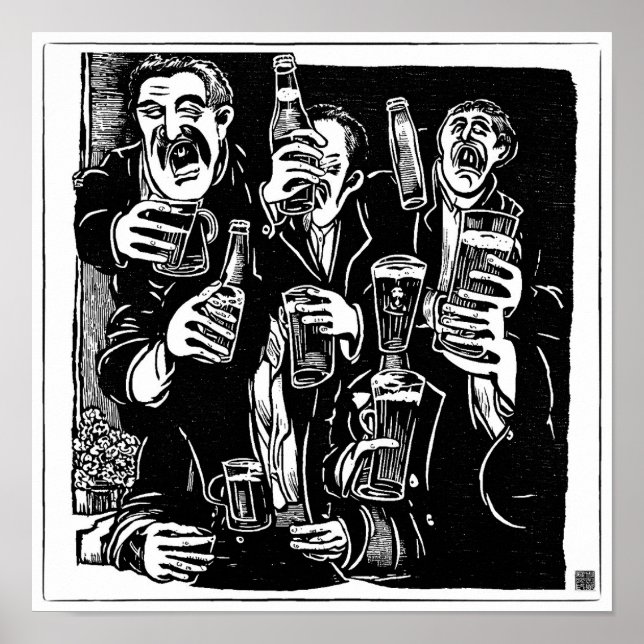 Impressão de Bloco de Madeira Dia de São Patrício (Frente)