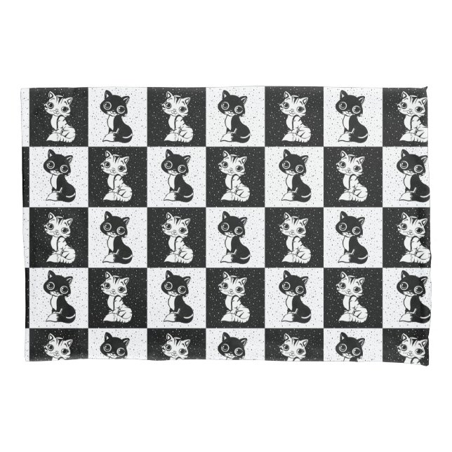 Impressão de Bloco de Monograma Branco Preto (Frente)