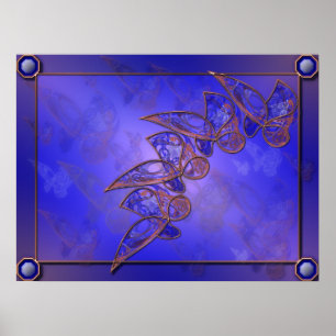 Impressão de Borboletas de Cobre