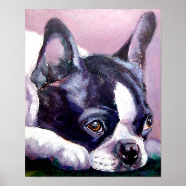 Impressão de Boston Terrier (Frente)