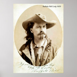 Impressão de Buffalo Bill Cody 1875