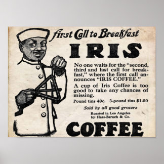 Impressão de café da Marca Iris