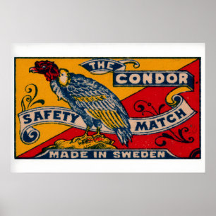 Impressão de Caixa de Fósforos Condor, Arte Folcló