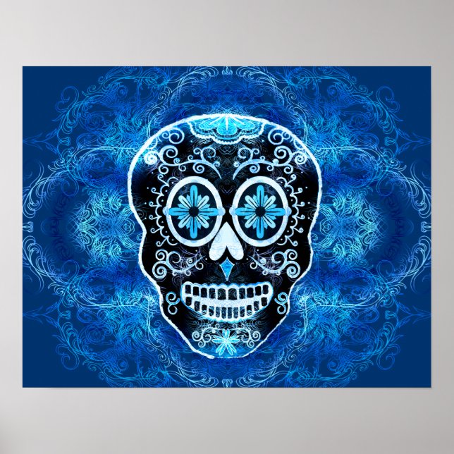 Impressão de Calavera Azul (Frente)