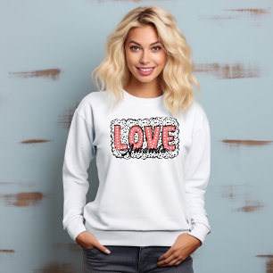 Impressão de Camiseta Romântica de Dalmação Rosa-D