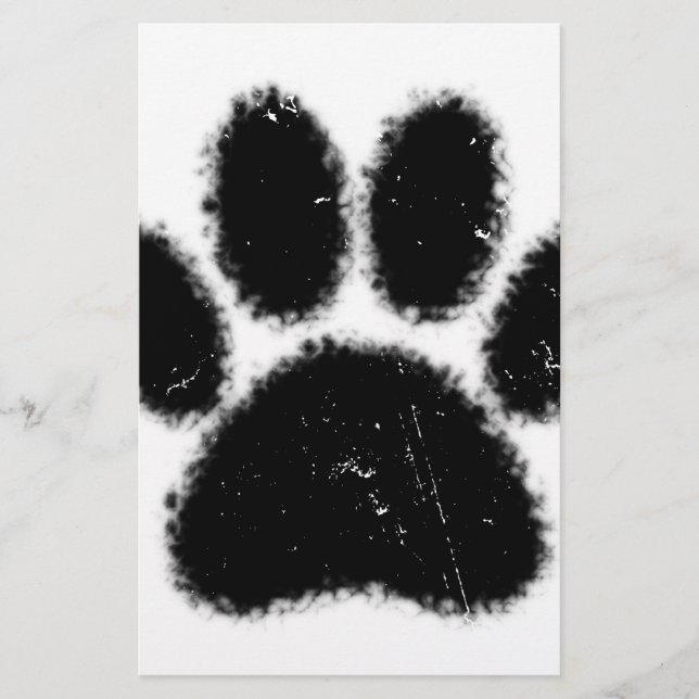 Impressão De Canas De Cães Sólidas E Afastadas (Frente)