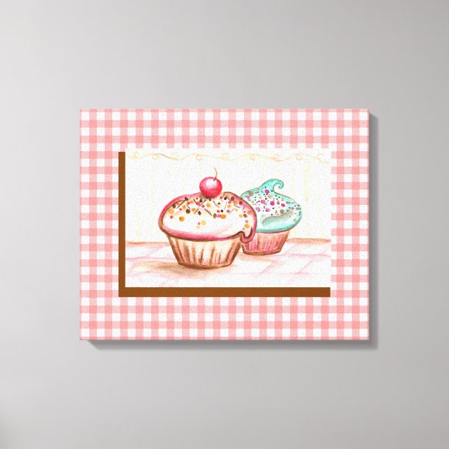 Impressão de Canvas cupcake (Frente)
