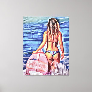 Impressão DE CANVAS DA GAROTA DE SOBREFERÊNCIA BIK