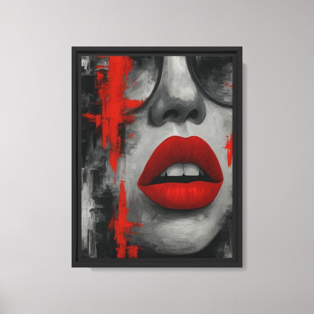 Impressão de Canvas de Abstratos vermelhos a frio (Frente)
