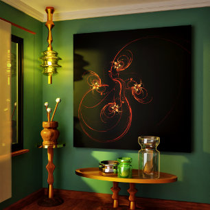 Impressão de Canvas de arte Abstrato fora do escur