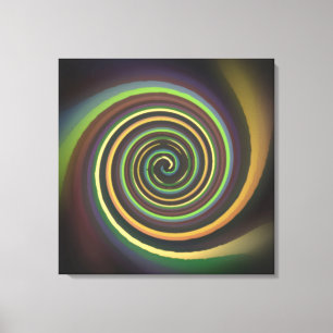 Impressão de Canvas de espiral multicolor