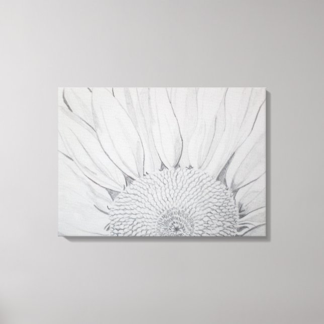 Impressão de Canvas de Girassol (Frente)