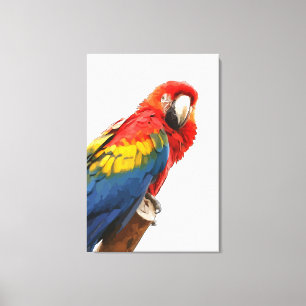 Impressão de Canvas de Macaw Scarlet