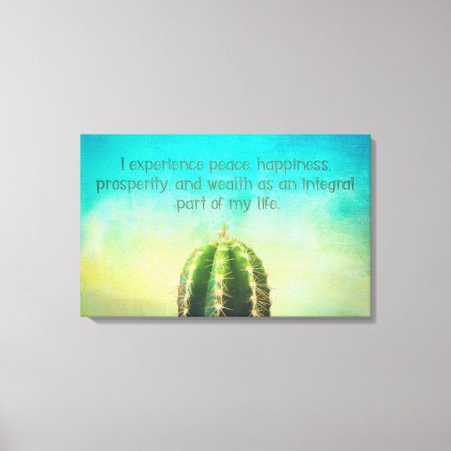 Impressão de Canvas de Mantra Cactus de Prosperida (Frente)