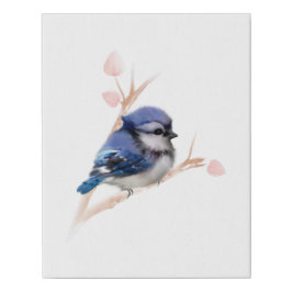 Impressão de Canvas de pássaro azul