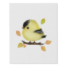 Impressão de Canvas de pássaro Goldfinch