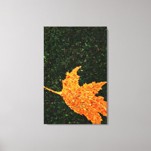 Impressão de Canvas de pintura de óleo de folha de