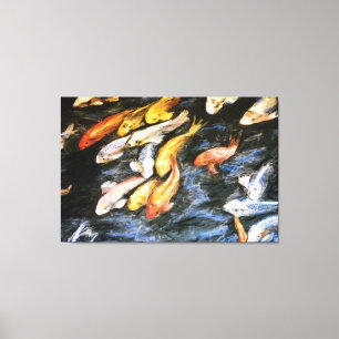 Impressão de Canvas de Pintura de Peixe Koi