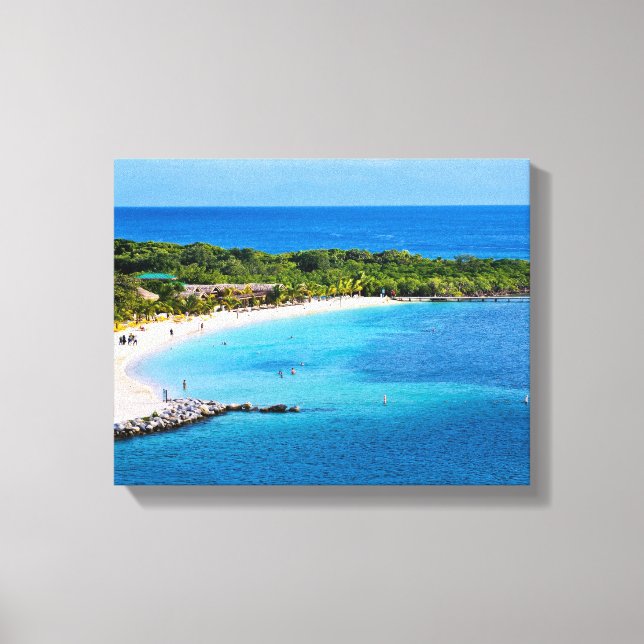 Impressão de Canvas de praia de Roatan (Frente)