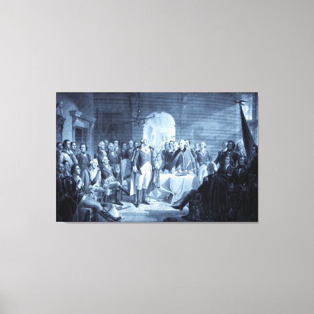 Impressão de canvas de Washington e Generais (Frente)