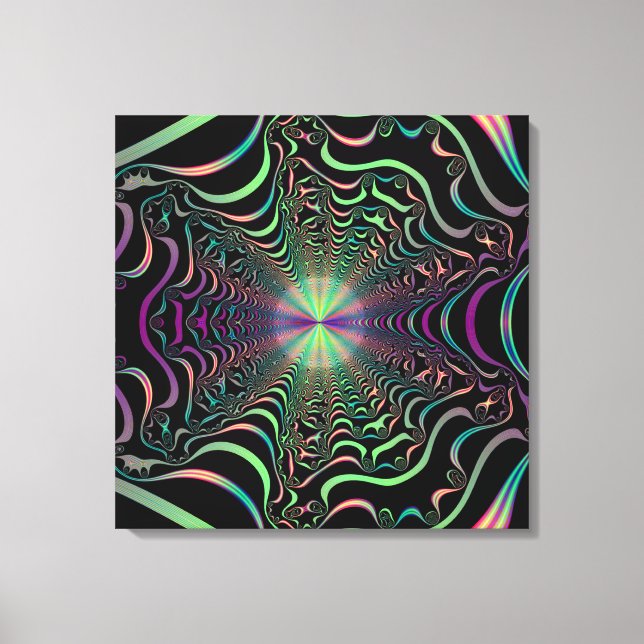 Impressão de Canvas Web Fractal abstrato (Frente)