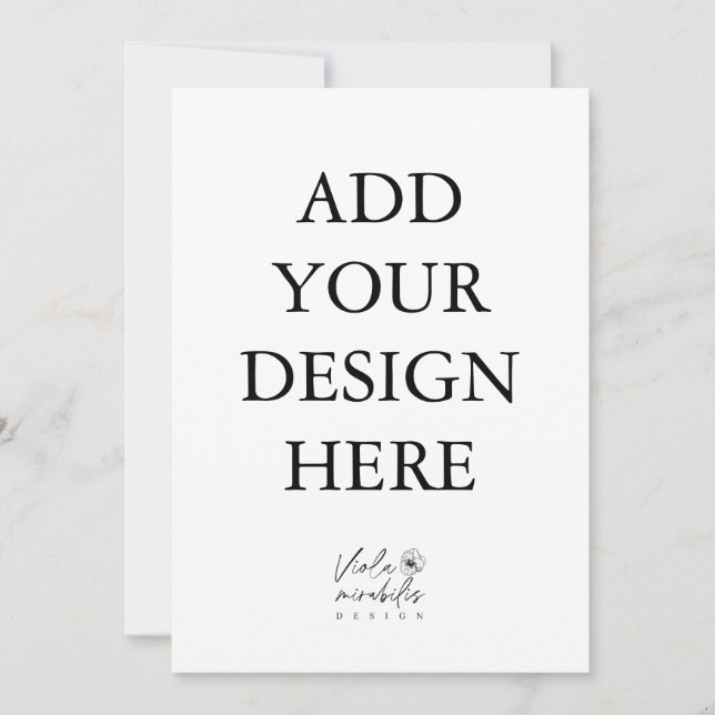 Impressão de Cartão de Retrato 5"x7" (Frente)