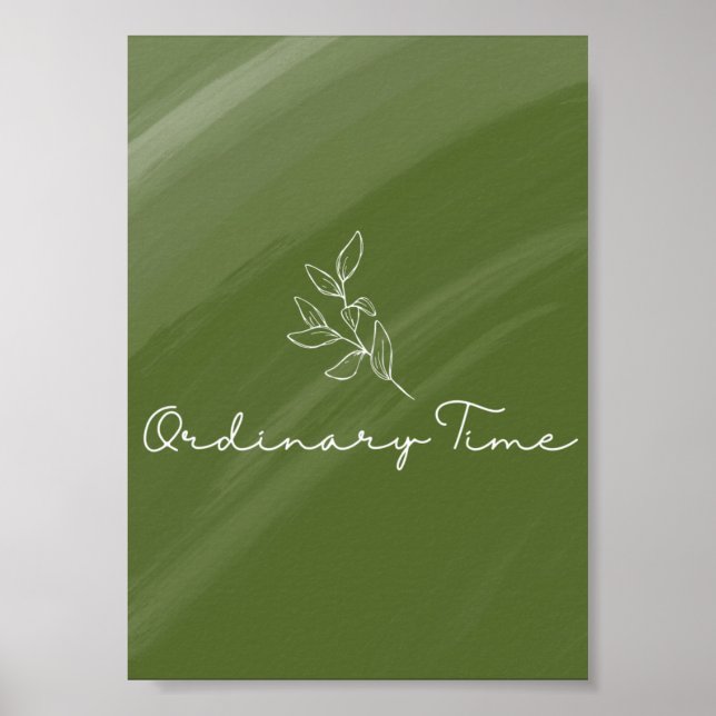 Impressão de Cartão Litúrgico de Tempo Ordinário (Frente)