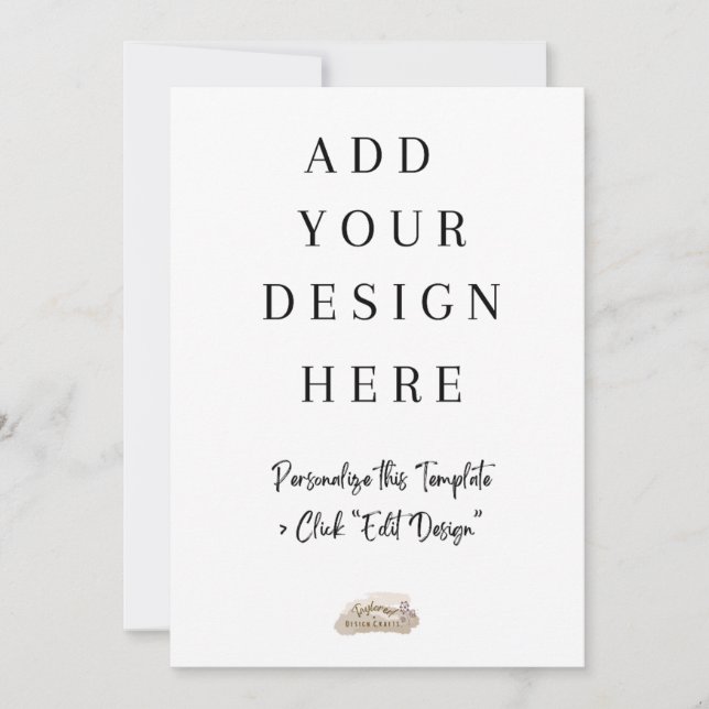 Impressão de Cartão Plano 5x7" (Frente)