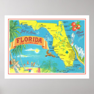 Impressão de Cartão Postal Flórida 18x24