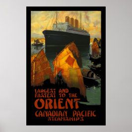 Impressão de Cartaz Antigo Orient SteamShip