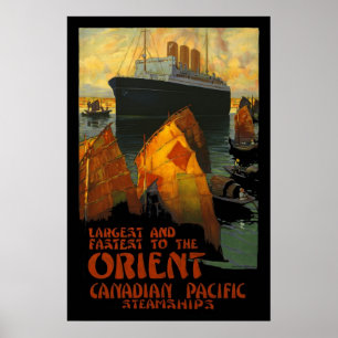 Impressão de Cartaz Antigo Orient SteamShip