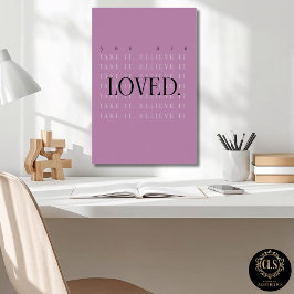 Impressão de Cartaz de Citação de Amor Minimalista