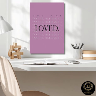 Impressão de Cartaz de Citação de Amor Minimalista