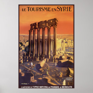 Impressão de Cartaz de Viagem Vintage Sunset Síria