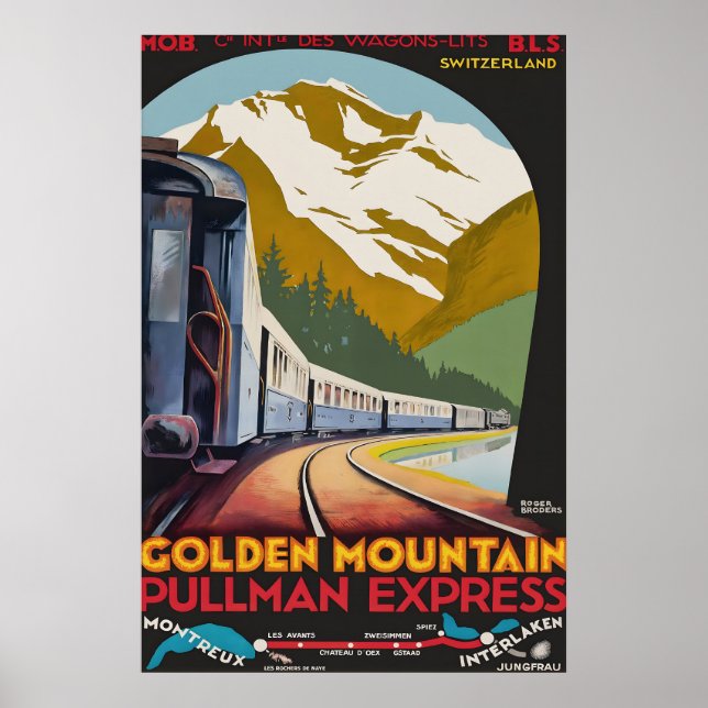 Impressão de Cartaz do Golden Mountain Pullman Exp (Frente)