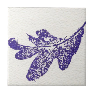 Impressão de carvalho branco em azulejo azul.