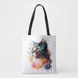 Impressão de Cat para Cat Lover Cat Mamãe Tote Bag