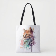 Impressão de Cat para Cat Lover Cat Mamãe Tote Bag
