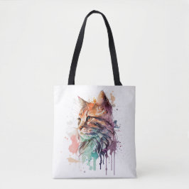 Impressão de Cat para Cat Lover Cat Mamãe Tote Bag