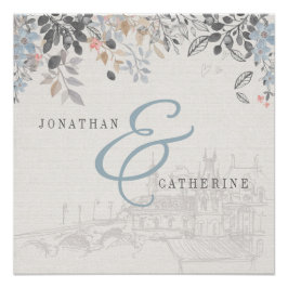 Impressão de Charme do Velho Mundo com nomes