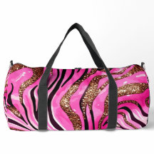 Impressão De Chita Rosa E Dourada