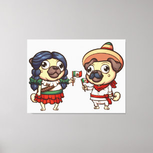 Impressão de Cinco de Mayo Pugs